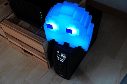 De spooklamp heeft maar 0,6 tot 2,6 watt nodig.