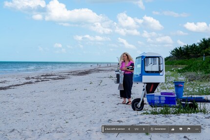 Mit eingefügtem Mensch wirkt das Ergebnis noch surrealer.
