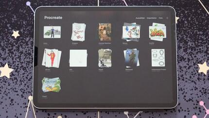 In de galerie kun je al je werken vinden en nieuwe doeken maken.