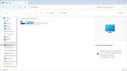 De E schijf is leeg. Daarom is deze verborgen.