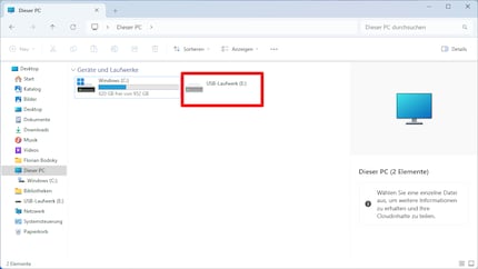 De verborgen mappen zijn vervaagd.