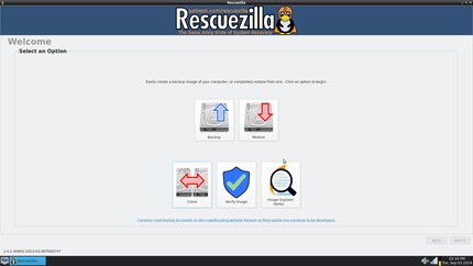 Wat wil je doen? Een back-up maken, herstellen of een schijfkloon maken?