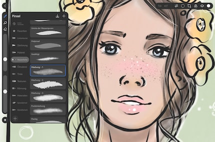 GoPaint biedt een hele reeks aquarelpenselen.