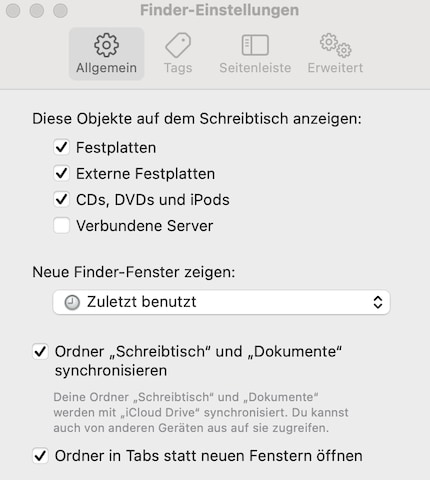 Je kunt stations weergeven op het bureaublad in de Finder.