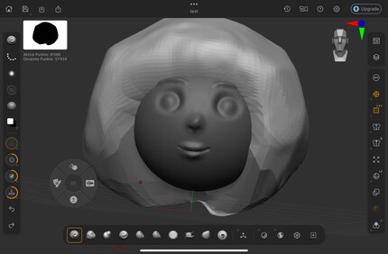Dit hoofd is gemaakt van een bol en heeft veel potentieel voor verbetering. Maar als ik eenmaal begonnen ben, blijf ik altijd leren.