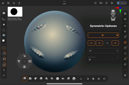 De meeste functies, zoals symmetrie, dienen om de workflow te versnellen.