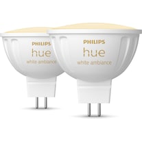 Philips Hue Philips Hue White Amb. MR16 Twin Pack 2x400lm (GU5.3, 5.10 W, 400 lm, 2 x, G)